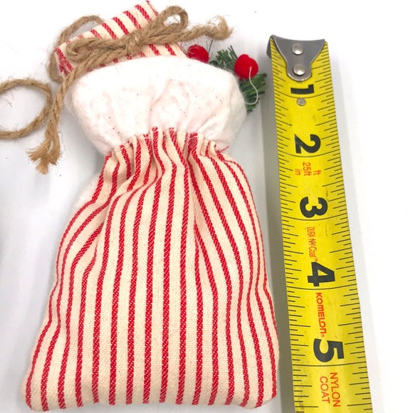 Farmhouse Red/White Plaid Mitten/Sack Ornament Bundle Set of 2 - Picture 8 of 8